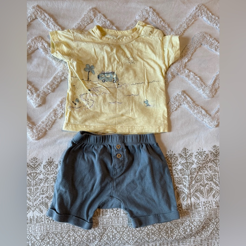 Carter's Slate Blue Toddler Elastic Waist Shorts size 18 months
